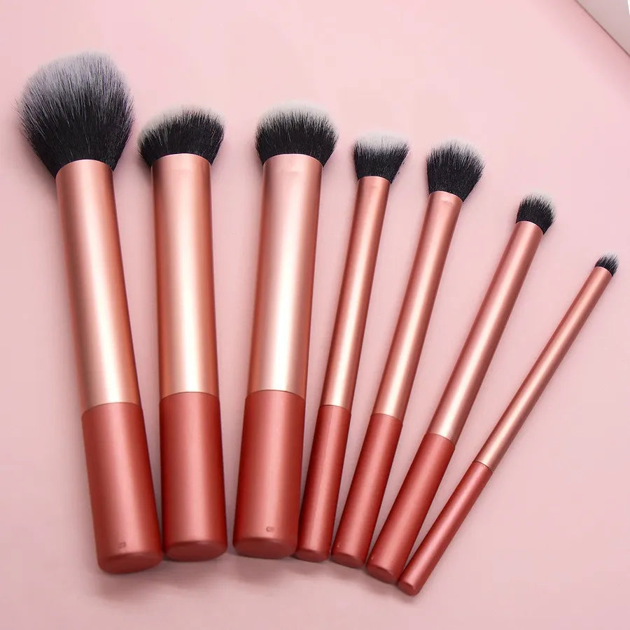 8 PCS Long‑Handle Makeup Brush Set, Multi‑Color Ultra‑Soft Brushes, Powder Blush Eyeshadow Brushes for Beginners