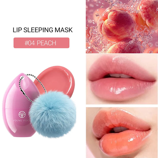 5-Color Lip Mask - Cherry & Strawberry Scented Jelly, Moisturizing Lip Care, Repair & Fade Lip Lines, For Lipitis Relief
