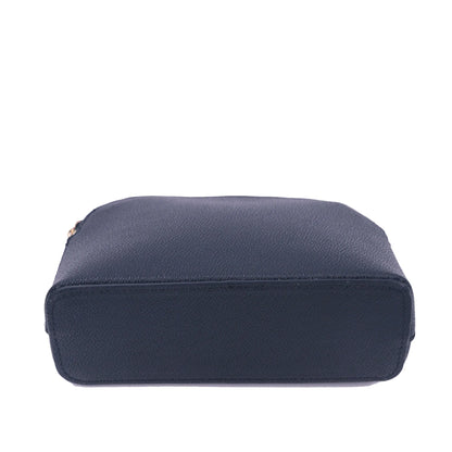 Customized Letters PU Leather Cosmetic Storage Bag Classic Simple Atmosphere Solid Color Make Up Bag Advanced Zipper Wash Bag