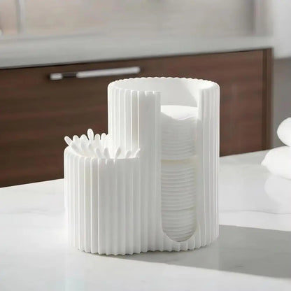 Cotton Swabs Storage Box Makeup Round Pad Holder Desktop Organizer Make Up Sponges Container Nail Art Tools Makeup Supplies