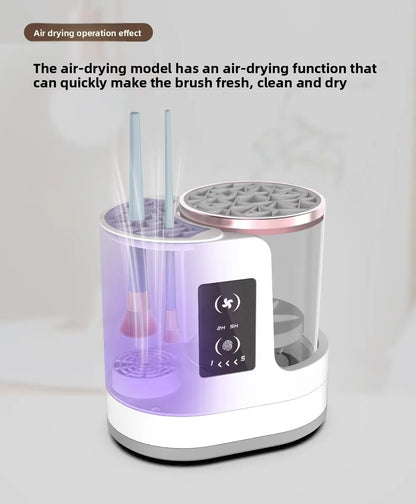 Automatic Rotating Makeup Brush Cleaner Machine Fast Drying Electric  Rubber Collar Cosmetic Clean Tools