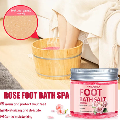 60g Rose Infused Sea Salt Bath Salt Removes Dead Skin Rich In Rose Extract Deep Cleansing Soak Salt for Manicure Pedicure