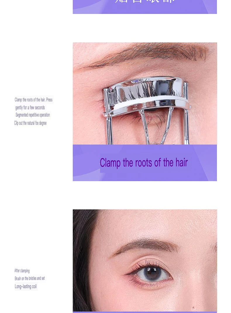 Sunflower Shaped Eyelash Curler And Tweezers Wide Angle Stainless Steel for Easy Beginner Use Natural Long-Lasting Curling Tool