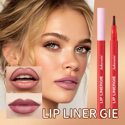 Lakerain Lip Liner Waterproof Transfer-proof Long-lasting Wear Pen Style Felt Head Design Blendable Lip Liner Stain Pen