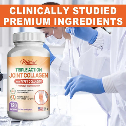 Triple Action Joint Collagen with Type II Collagen - Relieve Stress, Control Bone and Joint Inflammation, Enhance Immunity