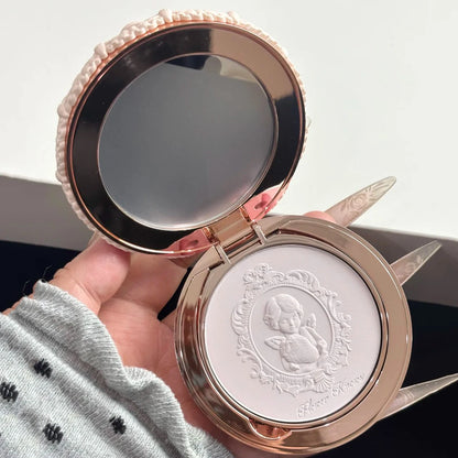 Flower Knows Strawberry Cupid Pressed Powder Matte Soft Oil Control Setting Powder Long Lasting Mattifying Translucent Powder