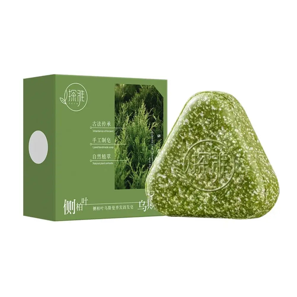 1/3/5/10PCS-120g Organic Usman Grass Herbal Solid Hair Soap Mild Formula Hair Care Multiflorum Handmade Shampoo Bar