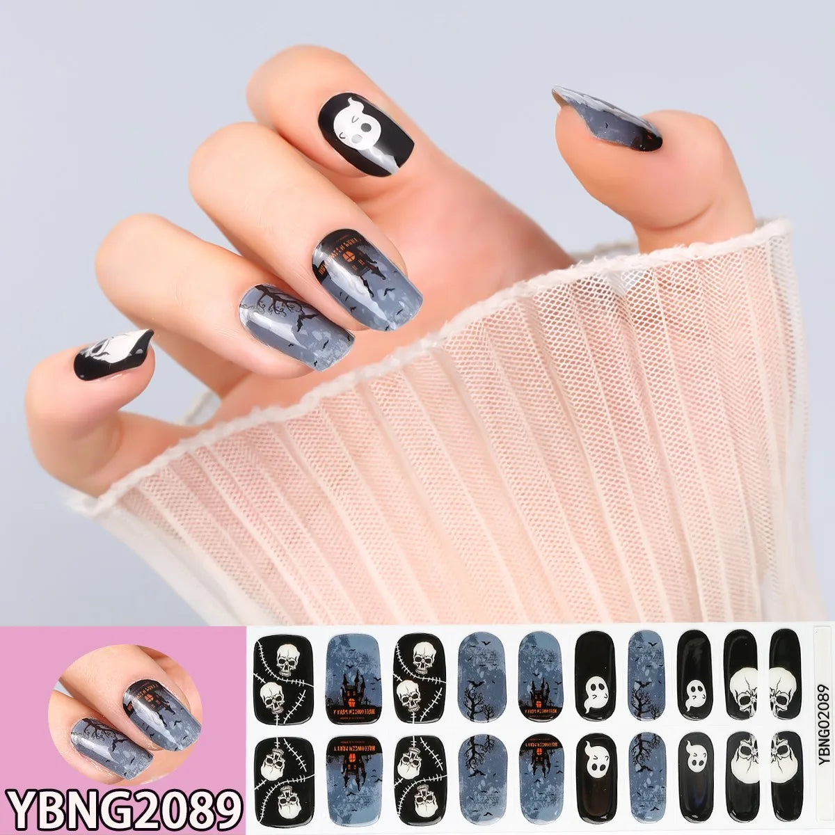20 Tips Christmas Gel Nail Stickers Durable Materials Nail Decal Not Easy to Fall Off Popular Nail Art Nail Art Stickers