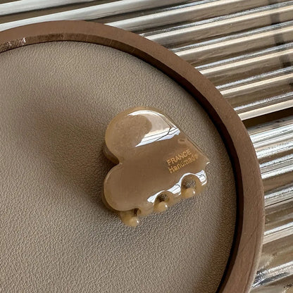 3.5CM Elegant France Acetate Leopard Hair Claw Small Size Sweet Style Hair Clip Shark Clip Women Hair Accessories Headwear
