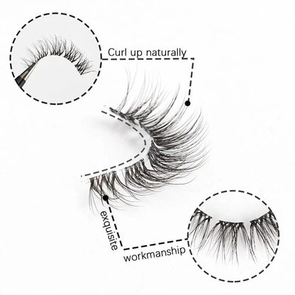 10 Pairs Natural False Eyelashes 3D Eyelash Lift Cosmetics Soft Wispy Fluffy False Eyelashes Extension Eyelash Make Up Tools