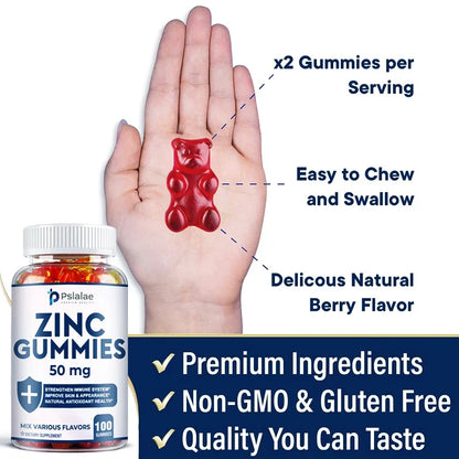 Zinc Gummies - Supports Cognitive Performance, Mood and Energy Levels and Promotes Healthy SleepSupplements
