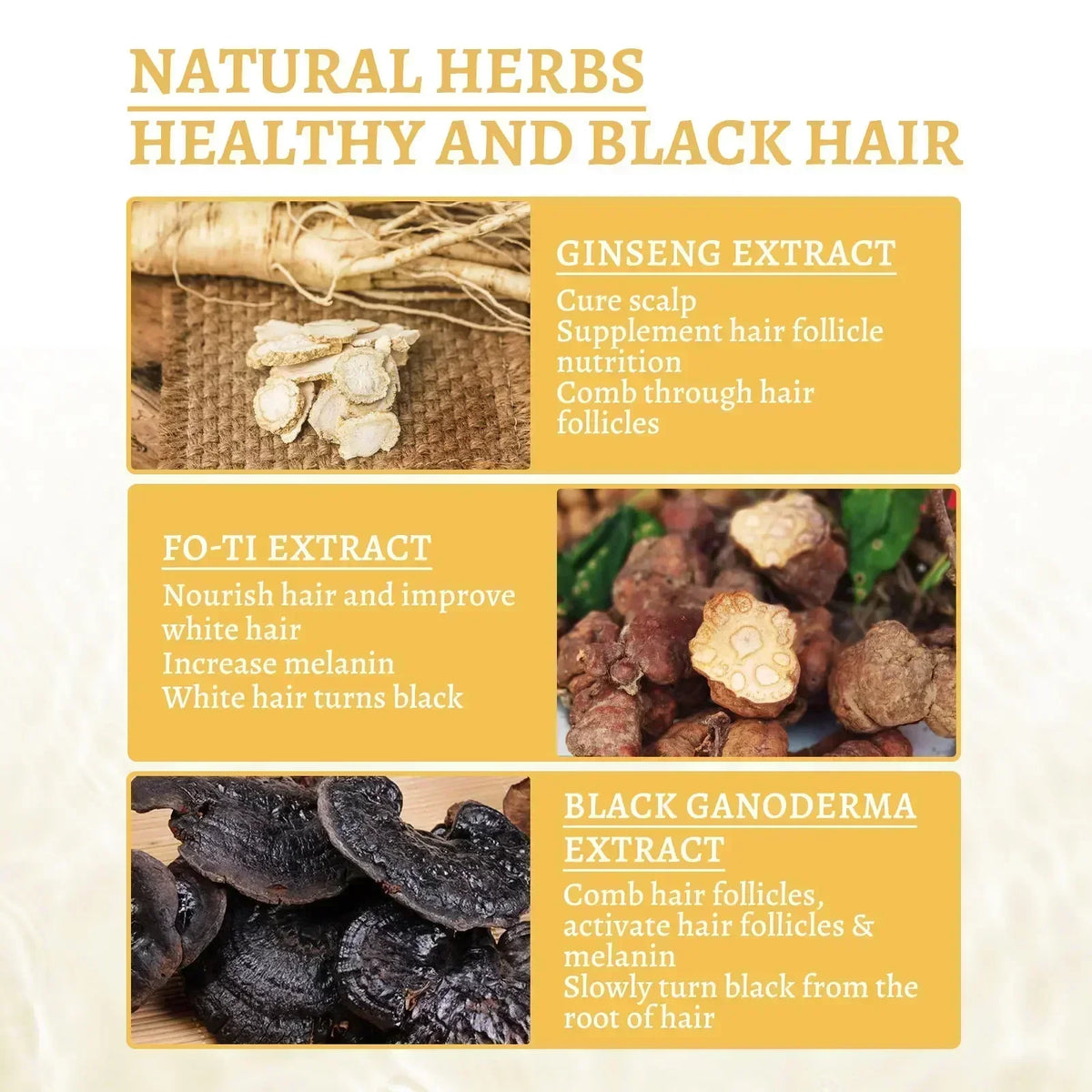 Gray White Hair Treatment Serum Liquid White To Black Natural Color Repair Nourish Product Anti Loss Hair Care Men Women