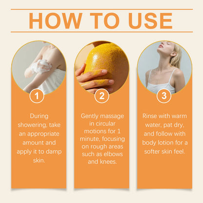 Turmeric Scrub - Gently Cleanses Body Skin, Leaving It Hydrated, Soft, Smooth, and Refreshed. Care Scrub.