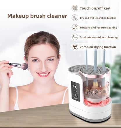 Automatic Rotating Makeup Brush Cleaner Machine Fast Drying Electric  Rubber Collar Cosmetic Clean Tools