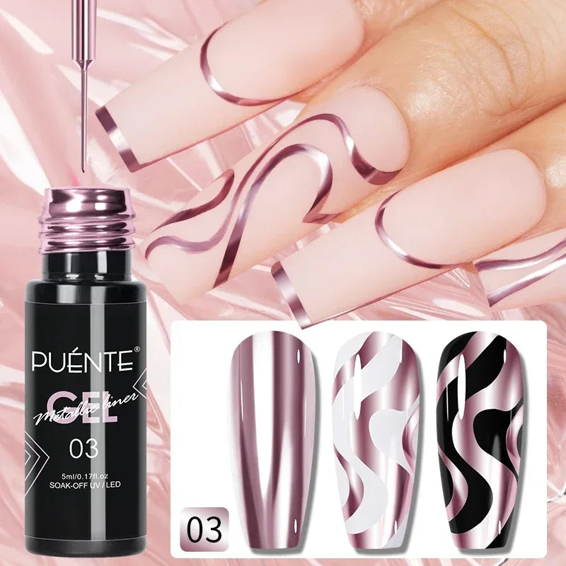 PUENTE 7.5ML Nude Shade Ceramic Cat Eye Gel Nail Polish Shiny Moonlight Cat Eye Gel Soak Off UV Semi-Permanent Nail Art Varnish