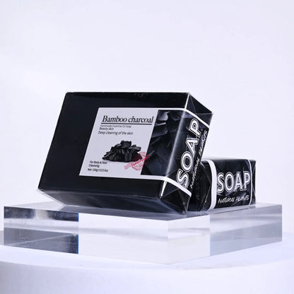100g Bamboo Charcoal Soap Natural Organic Activated Charcoal Private Label Handmade Blackhead Removal Whitening Black Soap