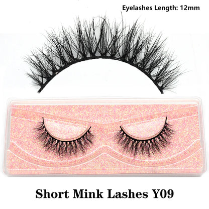 Half Lashes Mink Eyelashes Fluffy Soft False Eyelashes Wispy Cross Mink Eye Lashes Natural Short Mink Eyelash Extension Makeup