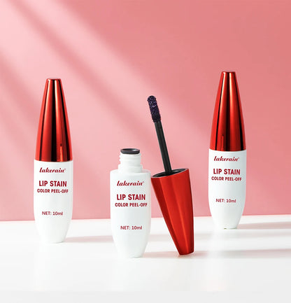 Peel Off Lip Stain Tattoo Tint Long Lasting Waterproof Smudge Transfer Proof Rich Pigment Natural Vivid Lip Color Lightweight Daily Lip Makeup Cosmetic