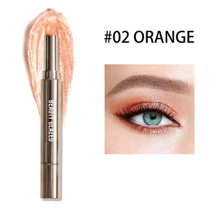 10 Color Double Ended Eye Shadow Stick With Sponge Brush Pearlescent Lasting Eyeshadow Pen Contouring Portable Makeup Cosmetics
