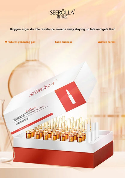 28pcs/set Astaxanthin Collagen Serum Set Moisturising Whitening Wrinkle Reducing Anti-Ageing Serum Face Beauty Skin Care