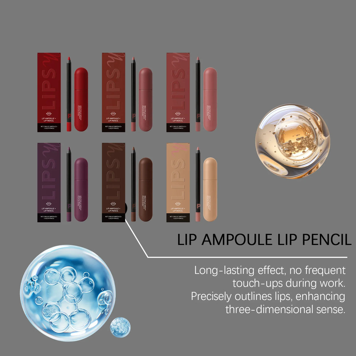 Waterproof Matte Lipliner Pencil Set Long Lasting Non Drying Perfec Lining Filling Lips Moisturizing Plump Lip Color Lip Care
