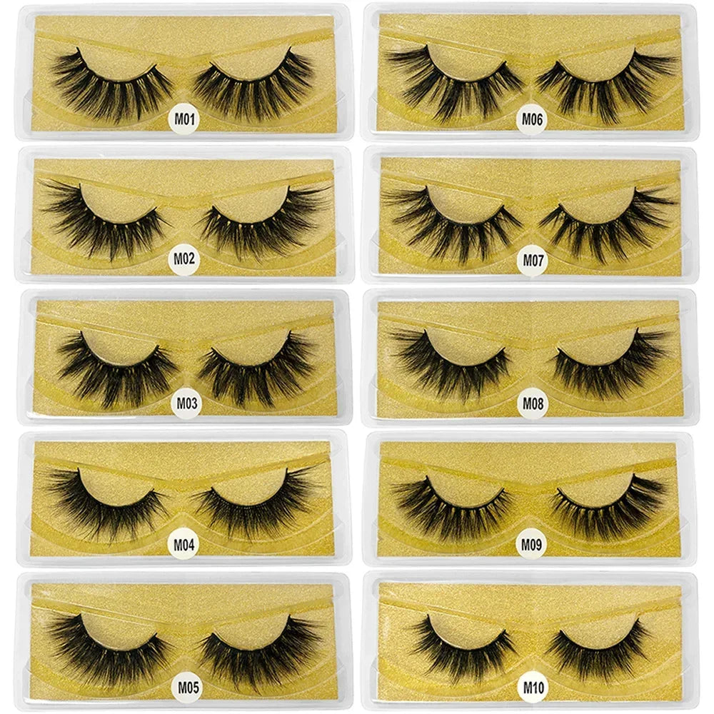 30 Pairs 3d Mink Lashes Natural Mink Eyelashes False Eyelash Makeup Thick Fake Lash In Bulk
