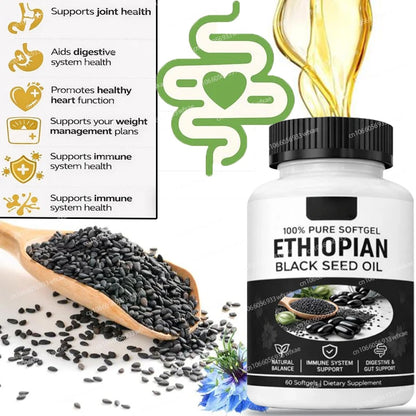 Black Seed Oil Supplement Potent Antioxidant for Immune Support & Digestive Health,Soote Joint &Skin Care