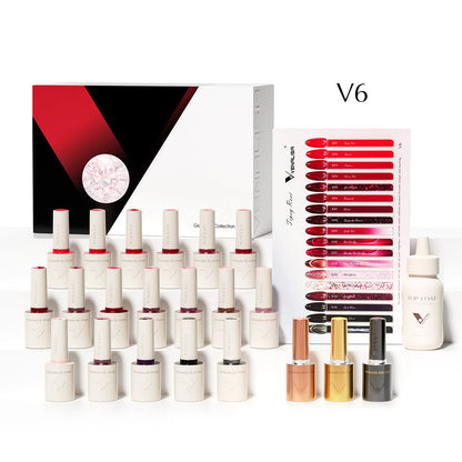 1Set VENALISA V6 Whole Set 10ml HEMA FreeTPO Free Vegan Nail Gel Polish Color Display Gel Varnish Nail Maincure Branded Suitcase