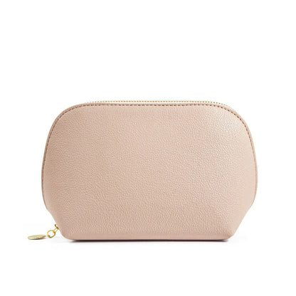 Customized Letters PU Leather Cosmetic Storage Bag Classic Simple Atmosphere Solid Color Make Up Bag Advanced Zipper Wash Bag