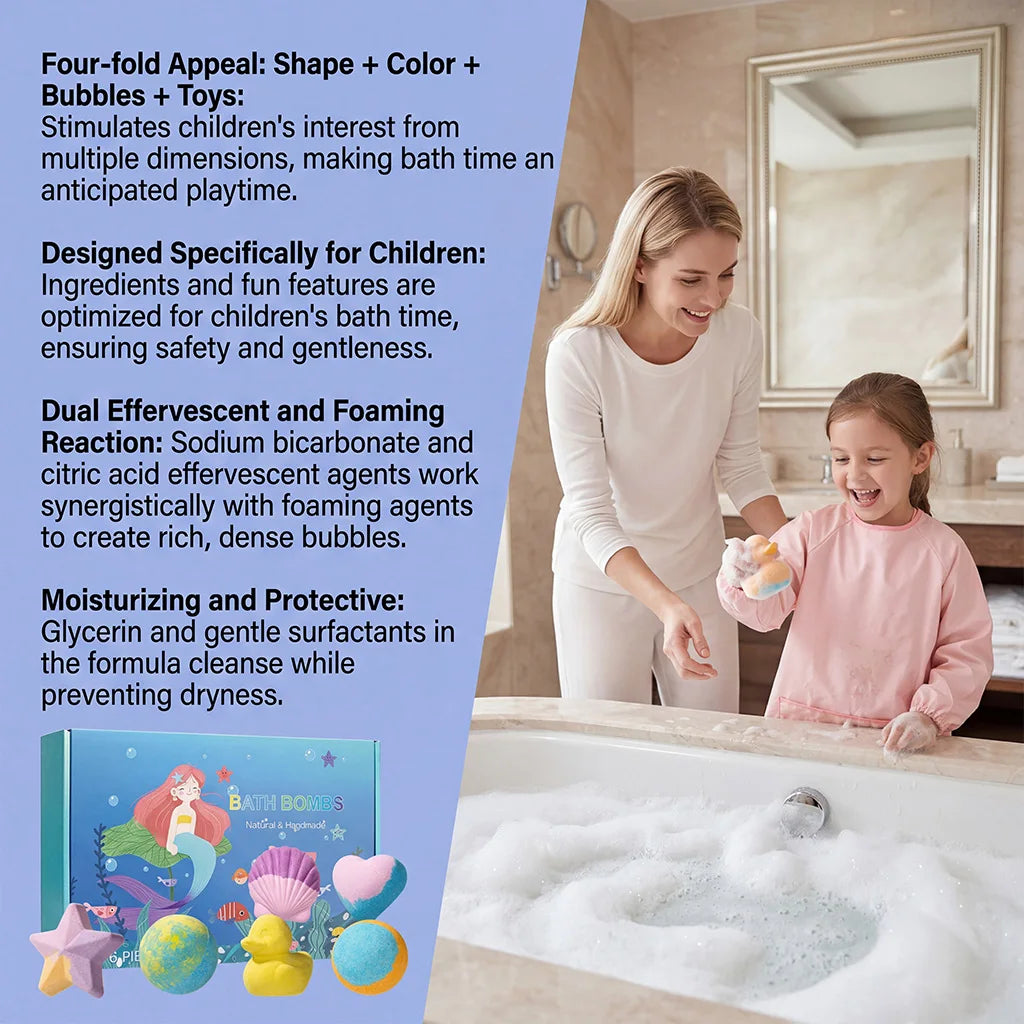 6pcs Bath Bubble Ball Kit Relaxing Spa Remove Dead Skin For Children Moisturizing Bath Bombs Accessories For Holiday Gift Set
