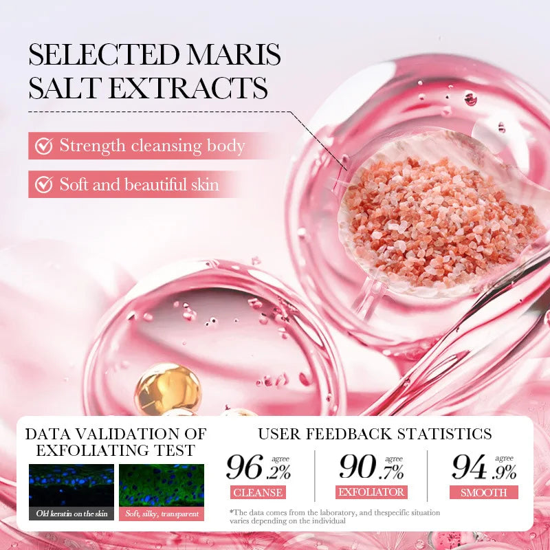 SADOER Himalayan Pink Salt Body Scrub Moisturizing Cream Exfoliating Whitenting Arm Scrub Exfoliator Body Lotion Skin Care