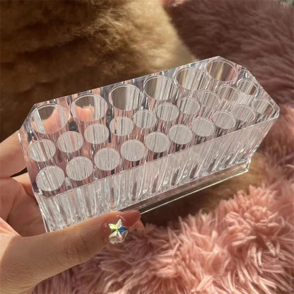 26 Holes Makeup Brush Holder Lipstick Holder Cosmetic Organizer Make up Brush Holder Storage Box Eye Brushes Display Rack Shelf