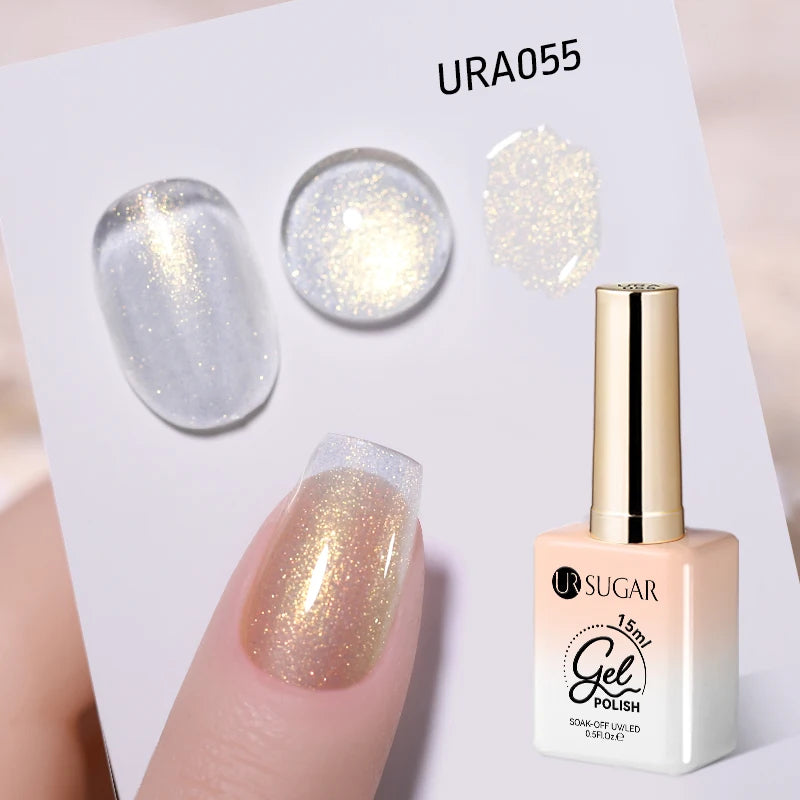 UR SUGAR 15ml Gel Nail Polish Neon Blue Red Green Pastal Nude UV/LED Soak Off No Wipe Nail Gel Polish Suitable For Summer Autumn