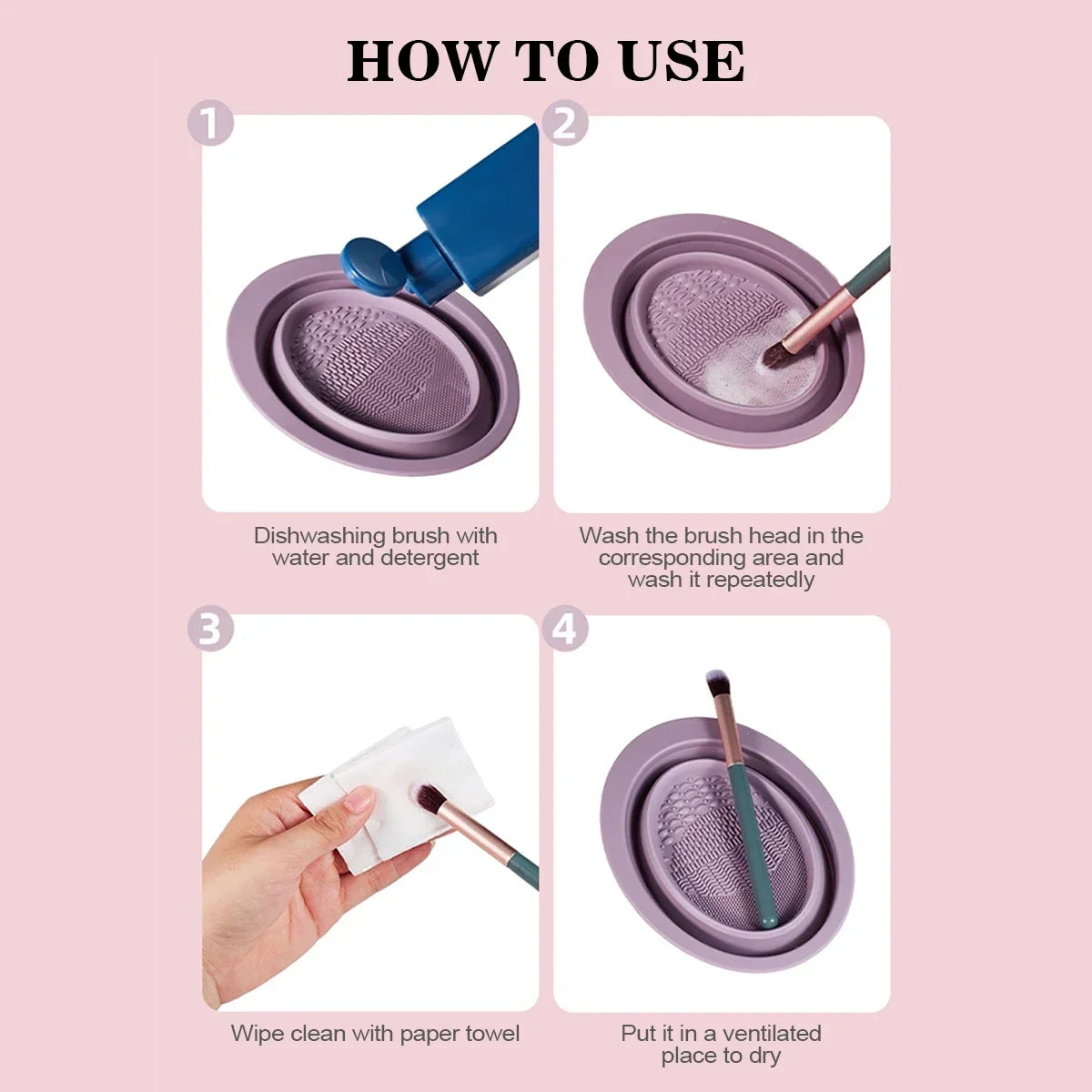 New Silicone Eye Shadow Brush Cleaning Colorful Scrubber Cleaner Sponge Remover Box Tools Makeup Brush Color Foundation