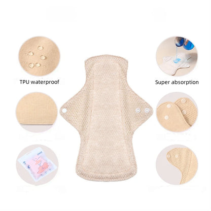 AIO Washable Incontinence Pads, Leak Proof Reusable Sanitary Pads for Women, Urine Proof Period Underwear Pads 3PCS Wholesale