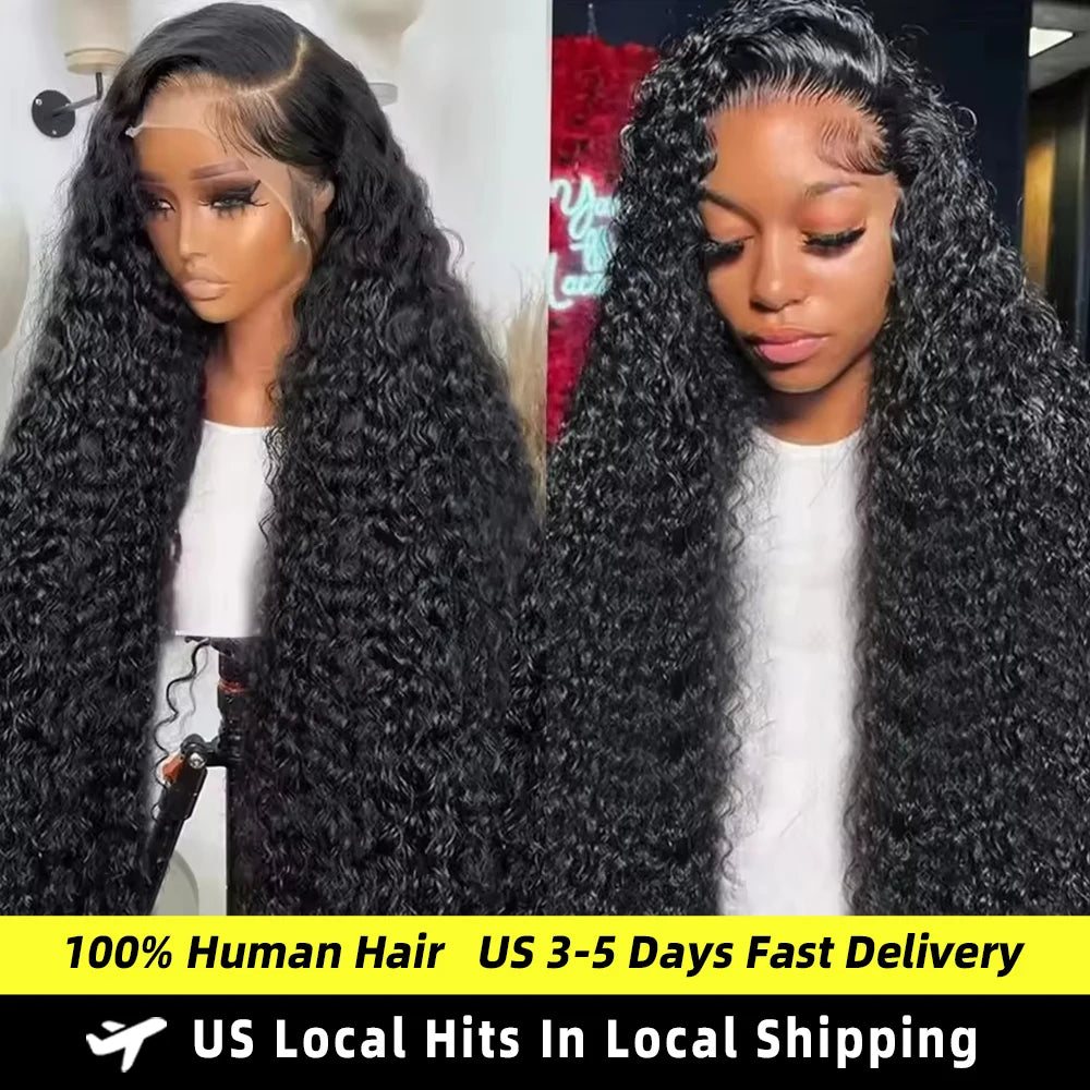 Curly ≥98% Human Hair Lace Front Wigs 13x4 13x6 Deep Wave Hd Transparent Lace Frontal Wig 200% Real Density 360 4x4 5x5 Lace Wig