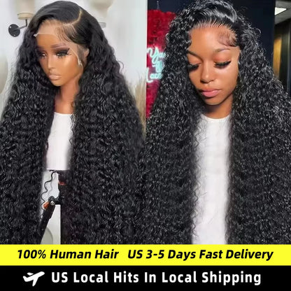 Curly ≥98% Human Hair Lace Front Wigs 13x4 13x6 Deep Wave Hd Transparent Lace Frontal Wig 200% Real Density 360 4x4 5x5 Lace Wig