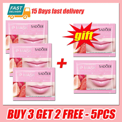 3/5/10/20/30pcs Pink Moisturizing Lips Mask Nourishing Hydrating Crystal Collagen Gel Lip Patches Lip Plumper Sexy Lip Skin Care