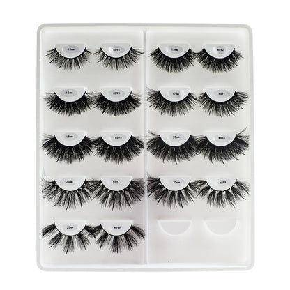REDSIREN Faux Mink Lash Spikes Wispy Thick Natural Full Strip Lashes New Makeup Fluffy Mink Eyelashes