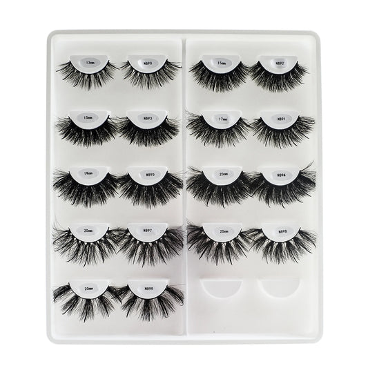 REDSIREN Faux Mink Lash Spikes Wispy Thick Natural Full Strip Lashes New Makeup Fluffy Mink Eyelashes