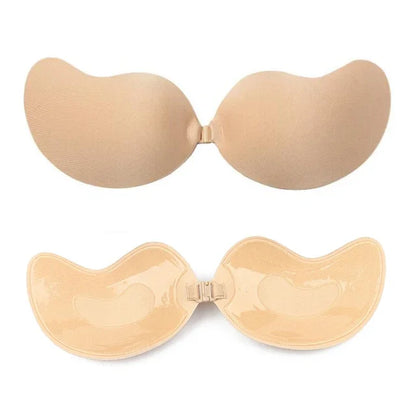 Sexy Women's Bra Invisible Push Up Bra Self-Adhesive Silicone Seamless Front Closure Sticky Backless Strapless Bra