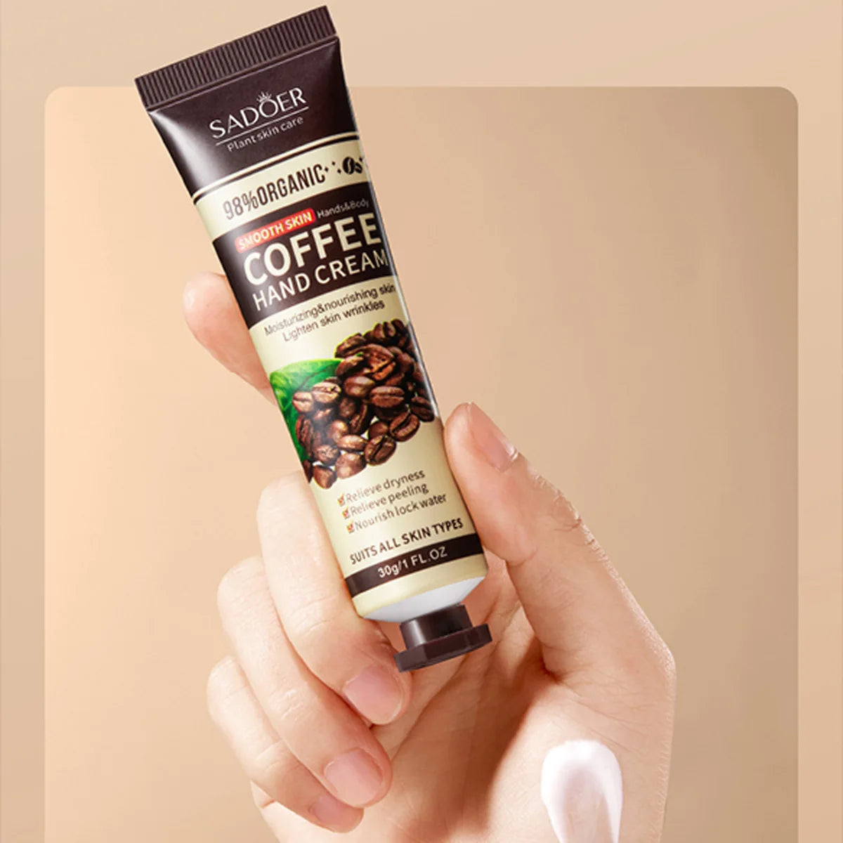 2pcs/Coffee Moisturizing Hand Cream, Skin Moisturizing Hand Cream for Dry Autumn and Winter Seasons, Christmas Gift,