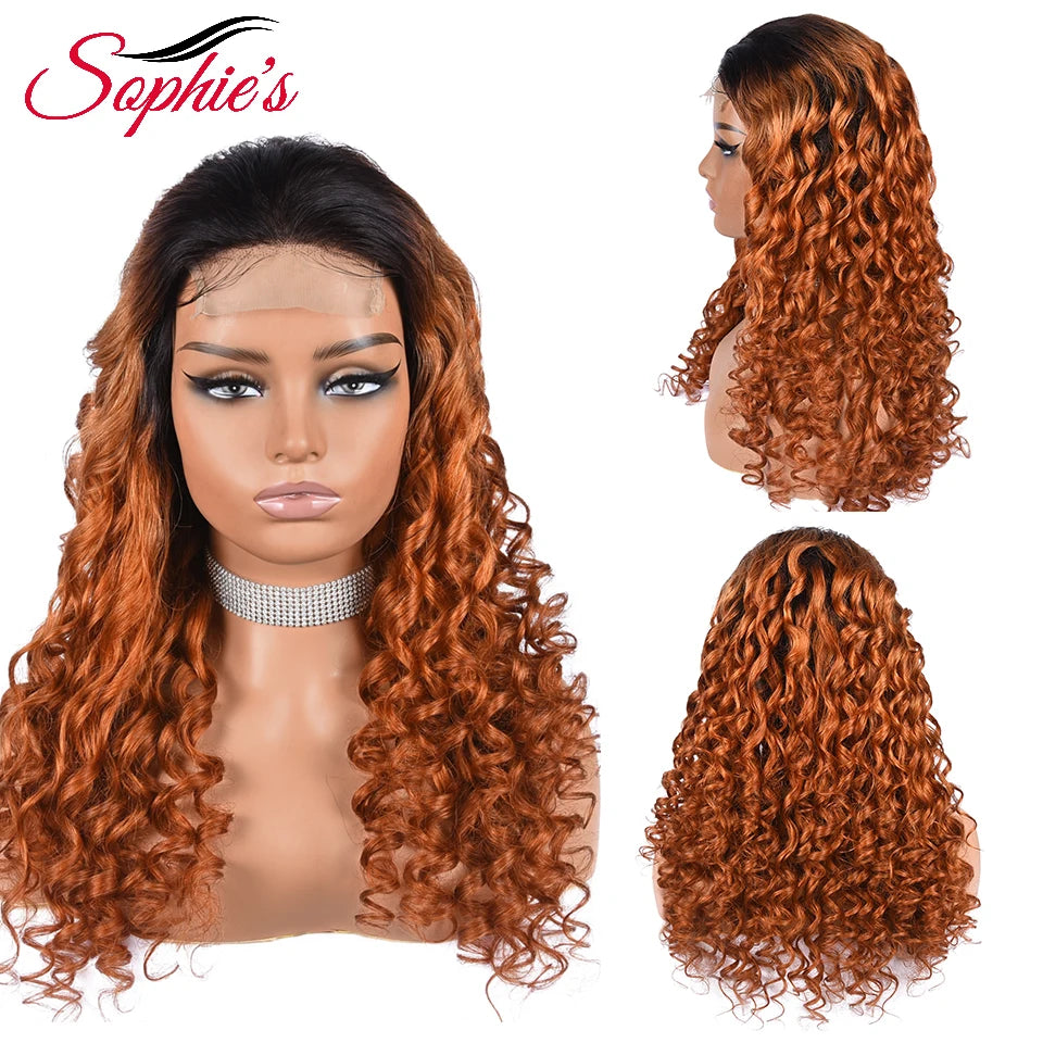 Sophies 4*4 Lace Closure Human Hair Wigs 99J Color 180% Density Loose Wave Wigs For Women Brazilian Hair Remy Hair 14-28 Inches