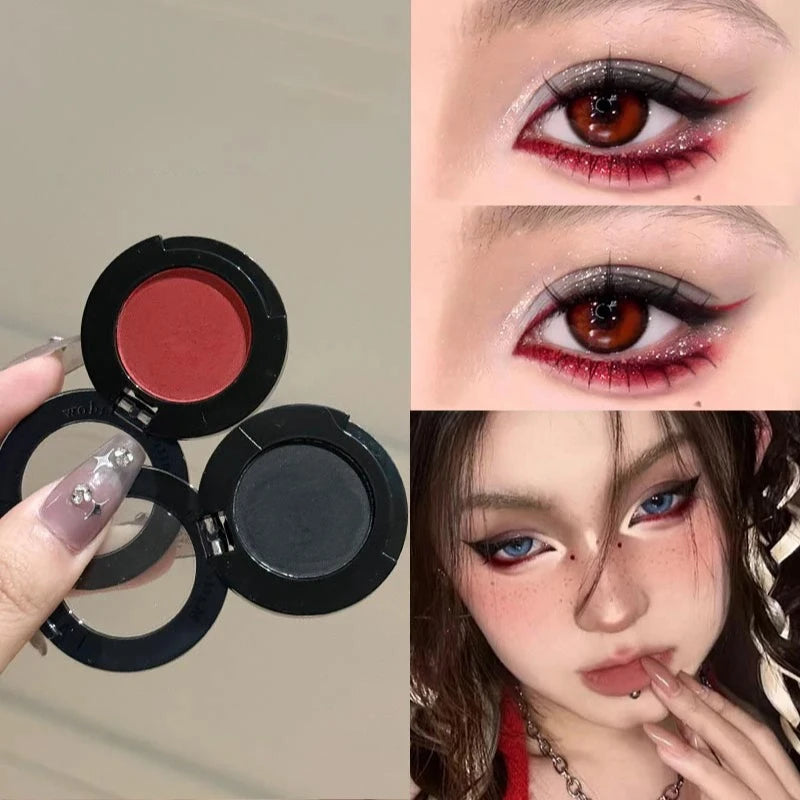 Eyeshadow Matte Red Black White Brighten Highlighter Eye Shadow Palette Lasting Shimmer Highly Pigmented Monochrome Eyes Makeup