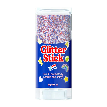 Sparkling Sequins Glitter Gel Stick 8 Colors Sequin Body Glitter Cosmetic Stick Hair Glitter Stick Festival Makeup for Christmas