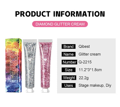 6 Colors Holographic Body Glitter Gel Set Christmas Party Makeup Face Eye Lips Hair Nail Cosmetic Festival Glitter Cosmetics