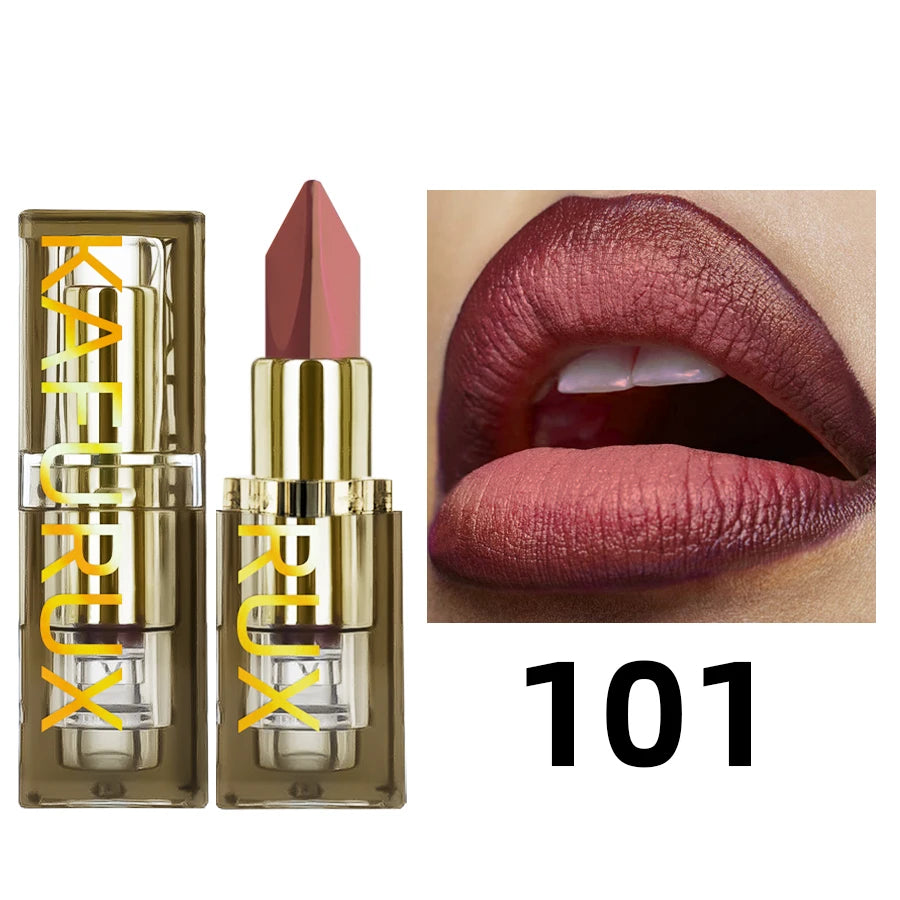 Two Tone Glitter & Matte Lipstick Purple Black Lip Stick Discolocration Sexy Red Rose Moisturizing Lip Makeup Lip Tint Lip Glos