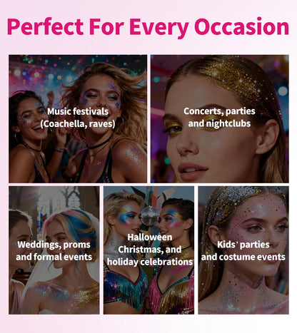 Fairy Dust Sparkling Sequins Glitter Bar Makeup Face Body Glitter Gel Hair Glitter Spray Christmas Paillette for Child Girl