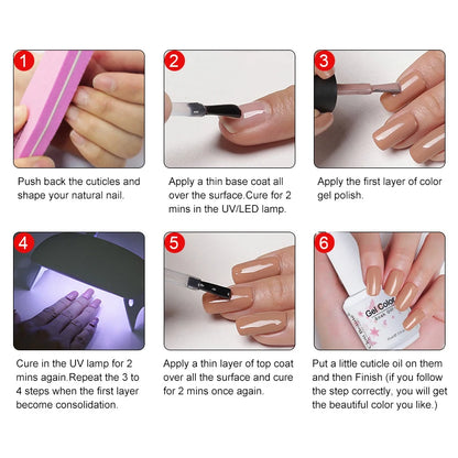 Clou Beaute 15ml Nail Gel Polish Vernis Semi Permanent UV Soak off Varnish Tpo Free Nail Polish Nail Art Gel Lacquer