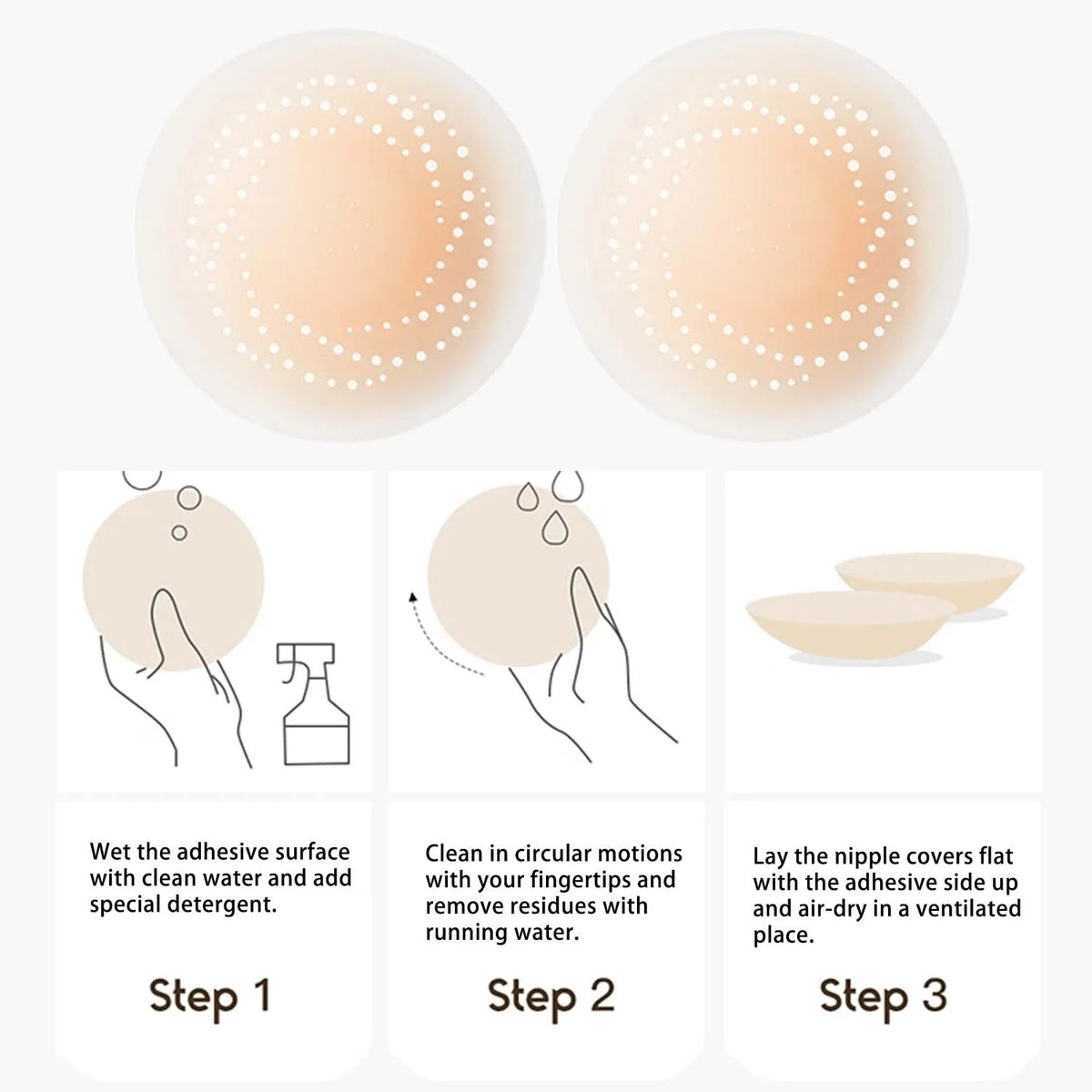 2-10PCS Invisible Self Adhesive Chest Paste Reusable Breathable Breast Sticker Strapless Lift Up Bra Pad Silicone Nipple Cover